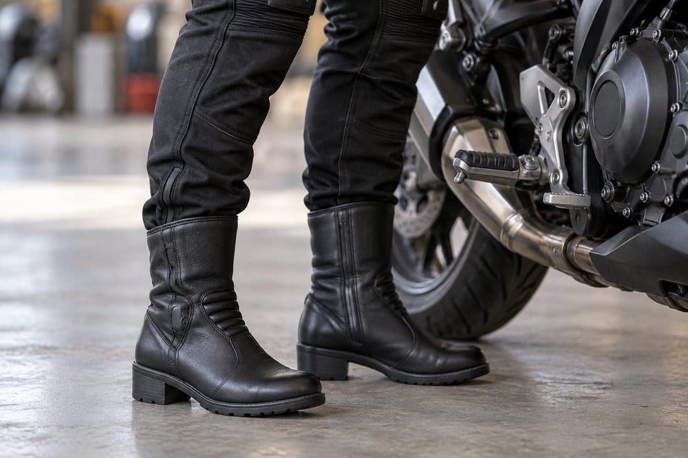 Bottes moto femme à talon : gagner en appui sans perdre en protection