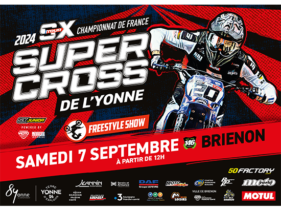 L'affiche du Supercross de l'Yonne 2024